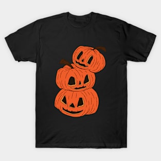 three pumpkins reto T-Shirt